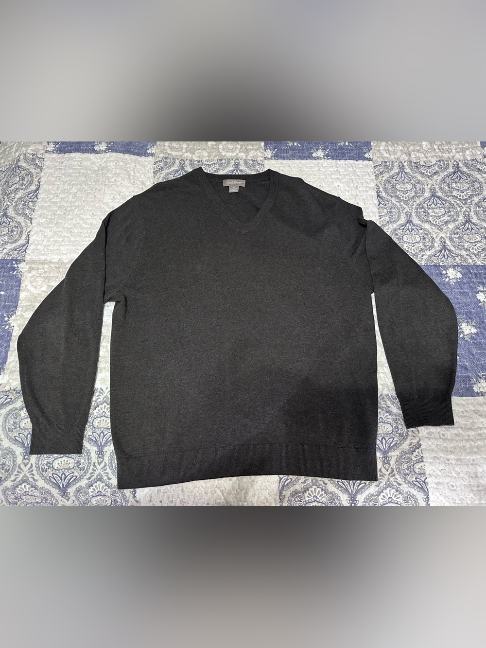 Daniel Cremieux Signature Collection Supima Cotton V Neck Sweater Size XL